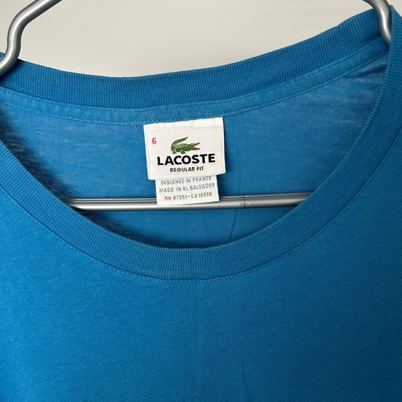 Lacoste Vibrant Blue Tee - Picture 2 of 6